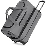 REDOLZ Borsa da viaggio trolley MEDIUM a 2 rotoli | volume espandibile da 51 a 64 litri | per uomo e donna (55 cm, scomparto 