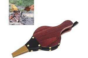 Hihey Soffietto Camino e Grill, Grill Fan Premium in Legno Naturale per Barbecue, soffietti, Cucina all'aperto, Picnic, Campeggio, Mano