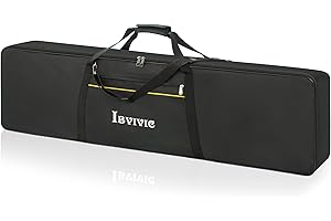 IBVIVIC - Funda para teclado de 88 teclas, 10 mm, funda de teclado para piano eléctrico, funda de protección para teclado de 88 teclas con asa/correa de Oxford 600D, color negro
