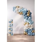 Patladı Gitti Okyanus Temalı Baby Shower Set 119 Par&ccedil;a; Baby Kutu ve Lateks Balon Set