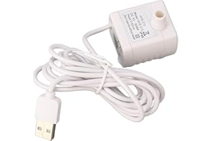 DENASH Mini Pompe de Fontaine pour Chat, Pompe de Fontaine d'eau Amovible Alimentée par USB pour Animaux de Compagnie, Débit Réglable 5V pour Remplacement
