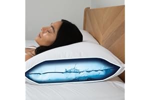 JML SleepWave Water Pillow - Adjustable Support with Water Base, Customise Firmness to Firm, Medium or Soft for Side, Back & Stomach Sleepers, May Help Neck & Shoulder Pain