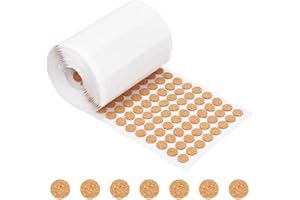 BENECREAT 1400 Stück 12.5x1.5 mm Selbstklebende Korkkreise, Flache Runde Selbstklebende Korkmatte Mit Runden Punkten Für Schränke, Tischartikel, Kratzen, Möbel, Elektronik