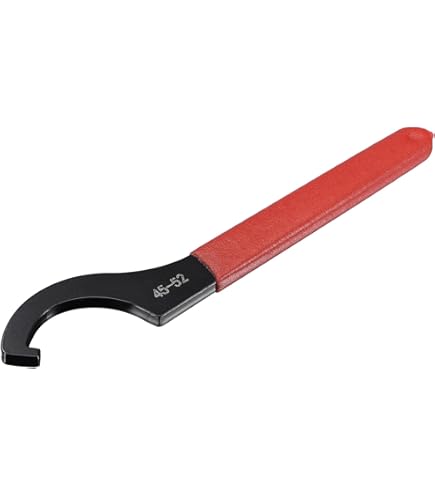 Adjustable C Spanner Wrench - Chrome Vanadium Hook Tool For Nuts (1-1/4" To 3")