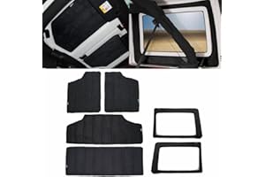 CKPEOR Kit di Isolamento Termico per tettuccio Rigido del Padiglione Kit di Isolamento Termico del Tetto del lunotto Posteriore per Jeep Wrangler JK JKU 2012-2017 4 Porte