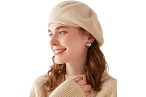 Ailaile Kaszmirowe berety czapki typu beanie damskie zimowe ciepłe wełna merynosowa modna dzianinowa czapka