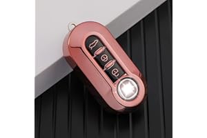 HooRLZ FIAT Schlüsselhülle, Silikon Schlüssel Cover für F-iat 500 FIAT 500C Doblo Ducato Brava Bravo Grande Punto Punto Panda Evo Qubo Fiorino Schlüsselhülle, Autoschlüssel Hülle FIAT - Rosa