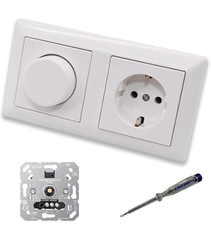 Busch Jaeger Schwarz Matt Busch Jäger LED Dimmer 6523U-102 Aufputz