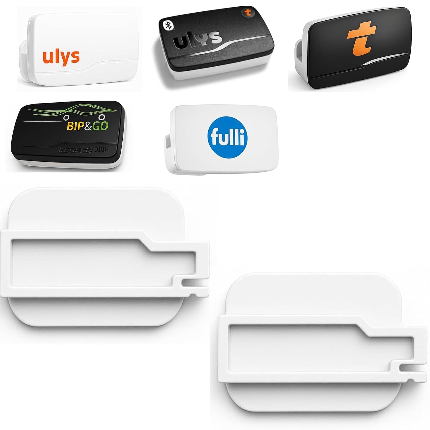 (Compatibiliteit controleren) 2 houders voor betaalkaarten, snelweg, compatibel met badge TRP-4010 TRP-4030 met lijm voor voorruit.