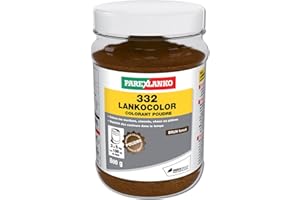 Parexlanko - Colorant en poudre - 332 LankoColor - Brun foncé - Pour mortier et béton, ciment, chaux ou plâtre - Tenue longue durée - 800g