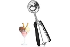 GEBRAZY Eisportionierer Edelstahl304,Auslöser und Komfortablem Griff,5cm Eislöffel Portionierer,für Eiscreme Reisbällchen Teig Kuchen Fleischbällchen und Fruchtfleisch