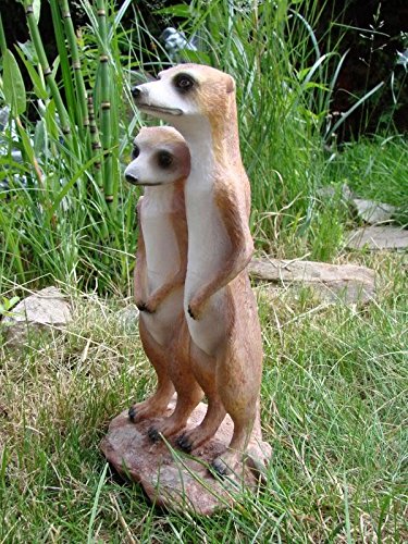 Süsses Erdmännchen Paar Figur Gartenfigur Tierfigur - 2