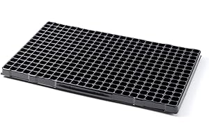 Nutley's 360-cell Modiform Plug Plant Seed Trays with Drainage Holes (Pack of 2), Black, 49 x 29 x 2.5cm