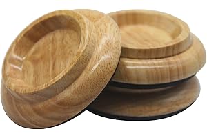 Sound harbor PA-21 Solid wood Material Piano Caster Cups, Grand Piano Caster Pads, Piano Leg Pad Size 5.0x4.0x3.0 inch (set of 3)