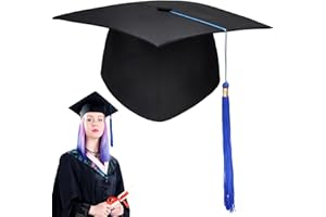 letcdfer Doctoral hat Graduation Hat, Graduation Cap Student Bachelor Hat Adult Bachelor Graduation Cap Academic Mortarboard with Tassel for High School University College Graduation Party Supplies