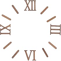VALICLUD DIY Wanduhr Set Mit Holz-Ziffern - Römische Zahlen Zum Selbermachen