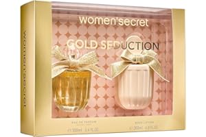 Women'secret Gold Seduction Estuche Regalo Perfumes de Mujer Pack de 2 Piezas Eau de Parfum 100ml con Vaporizador y Body Lotion 200ml Set Fragancia Floral, Afrutada y Gourmand Colonia