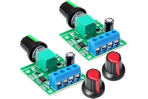 Gebildet 2pcs PWM Contrôleur de Vitesse de Moteur Basse Tension DC 1.8V 3V 5V 6V 12V 2A 1803BK 1803B Interrupteur de Pilote Réglable avec Bouton de Contrôle de Vitesse