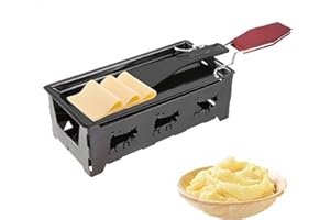 Holzsammlung Set Mini raclette,Raclette Bandeja para Hornear de Rotaster Portátil Antiadherente Bandeja - Disfruta queso derretido en cualquier lugar