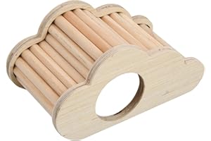 Granvoo Hamster Haus Holz, Hamster Versteck Haus DIY Hamster Spielzeug, Kleintieraktivität Spielzeug DIY Hamsterkäfig Zubehör, Hamster Versteck für Rennmäuse, Degus, Stachelmäuse, Zwerghamster