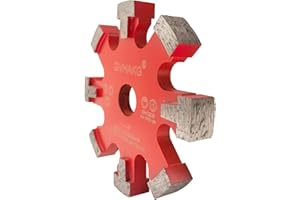 GVHAKG Diamentowa tarcza frezująca/tarcza odśnieżająca 130 mm, 17 mm, 8 segmentów do ogrzewania podłogowego, bardzo twarde podłogi betonowe i usuwanie, ogrzewanie podłogi, cięcie na sucho (130 x 17 x