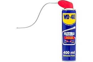 WD-40 Multi Use Lubricant Spray 400ml, Flexible Metal Straw, Multipurpose WD40 Spray Lubricant for Maintenance, Water Displacement, and Rust Protection in Hard-to-Reach Areas