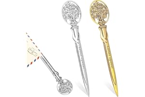 PYEUIFT Ouvre-Lettres, Rétro Coupe-enveloppe Léger Fait à la Main Papier Avec PoignéE En Acier Ouvre Lettre Couteau D'Ouvre Enveloppe Pour Ouvrir Des Enveloppes,Fournitures De Bureau