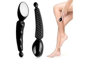 WT WISDOM TOGETHER WT Depiladora de Cristal,Nano Hair Remove para hombres y mujeres,Herramienta de Depilación de Exfoliación sin Dolor, Piedra Depiladora, Depiladora Física Rápida y Fácil(Negro)