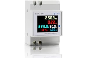 WEBN Compteur Electrique Consommation Kwh,Compteur d'énergie Monophasé ac40-300v,100a,Affichage numérique avec différentes couleurs Voltmètre Ampèremètre