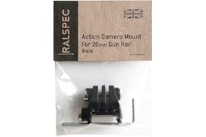 RALSPEC 20mm Gun Rail Mount for GoPro Action Camera Airsoft Hunting Shooting Weaver Picatinny RIS Clamp Bracket Adapter Rifle (Black)