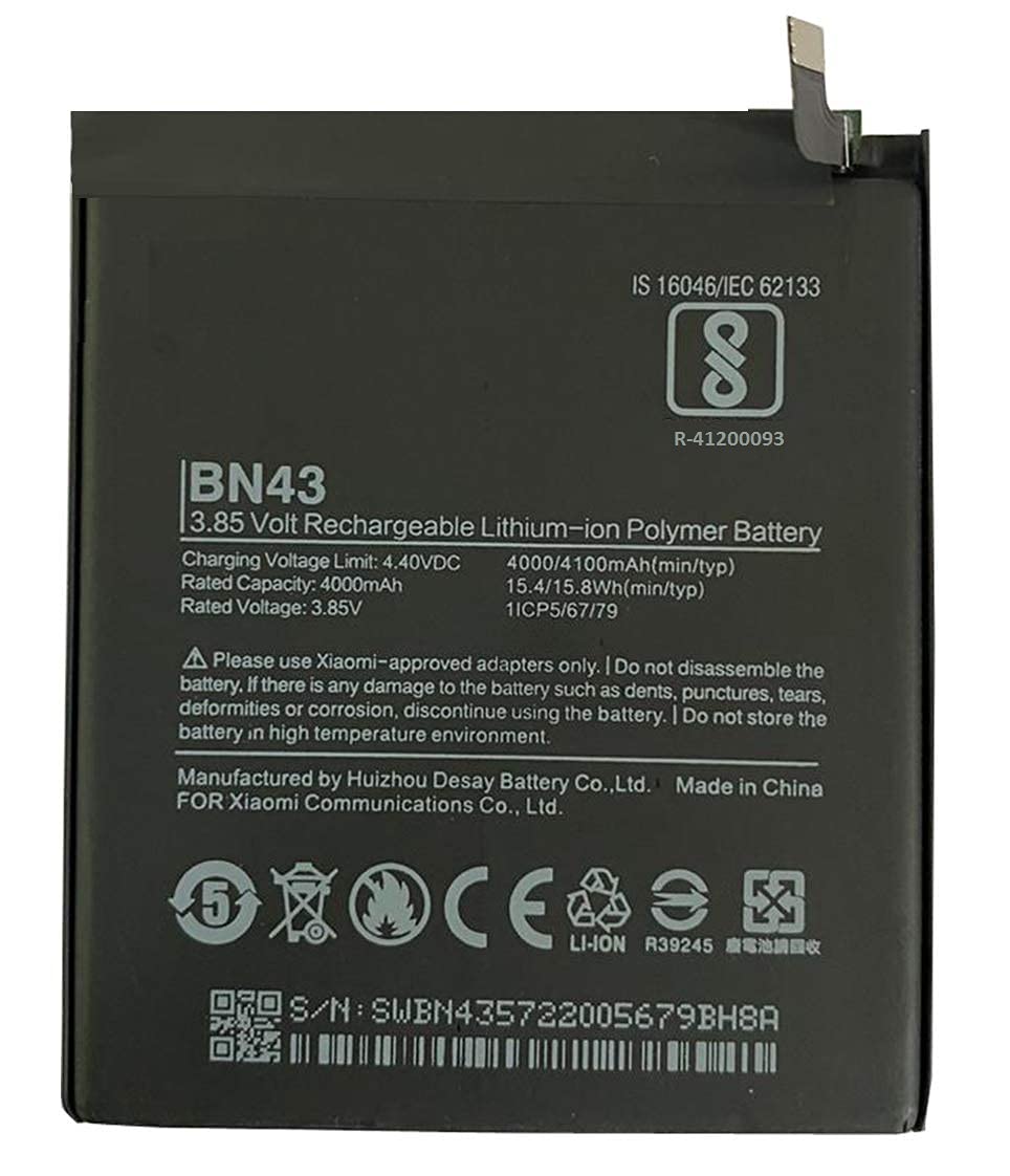 Ininsight Solutions BN43 Mobile Battery for Xiaomi Redmi Note 4 with 3 Months Warranty - 4100mAh
