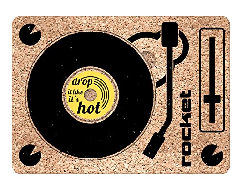 Rocket DJ Trivet Topfuntersetzer, Kork, mehrfarbig, 39.5 x 1 x 24 cm