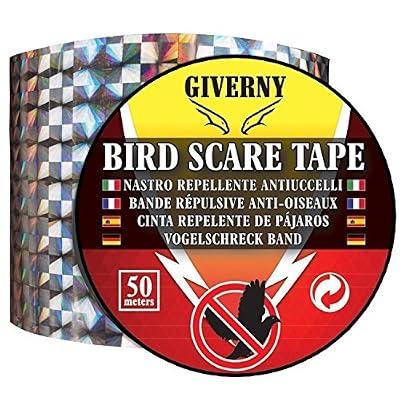 GIVERNY Bande Répulsive Anti Oiseaux - Epouvantail Effaroucheur d'oiseaux pour Eloigner Pigeons Moineaux Corbeaux
