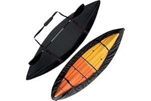 AXPQHL Kayak Cover, Kayak Cover, 600D UV Protection and Dustproof Dust Shield for Canoe Boat, Fishing Boat, Kayak, Canoe, Paddle Board, Black, (4.1-4.5)