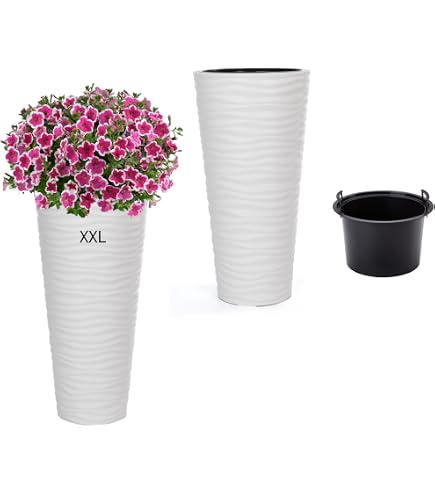 MELTOM Vaso Da Fiori Rotondo, Sottile, Effetto 3D Decorativo Con