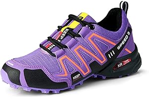 KUXUAN Women's Cycling Shoes, Road Bike Shoes Mountain Bike Bicycle Mtb Shoes, Non-slip Casual Running Shoes,Purple-37