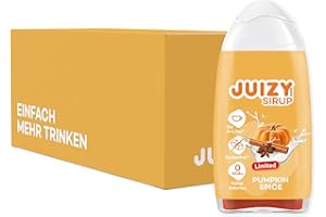 ‎JUIZY WOW JUIZY WOW Coffee Sirup Zuckerfrei - Pumpkin Spice Latte | 16 x 65ml Kürbis Geschmack - Natürlich Getränkesirup Barista Qualität | Zero Kalorien | Veganes Getränkekonzentrat Fertiggetränk | More Juice