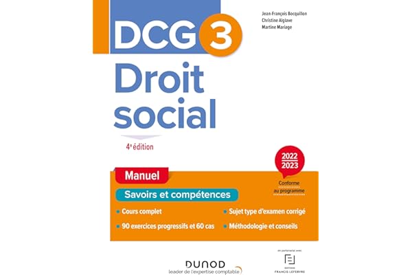DCG 3 Droit social - Manuel - 2022/2023 (2022-2023)