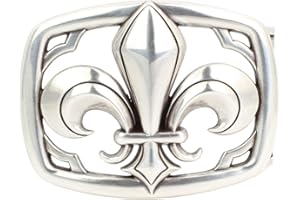 BELTINGER Gürtelschnalle Royal Lily 4,0 cm | Buckle Wechselschließe Gürtelschließe 40mm Massiv | Wechselgürtel bis 4cm