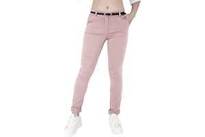 JOPHY & CO. Pantalón elástico para Mujer Chino con cinturón (cód. 3008)