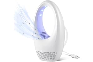 MAYEEC Lampada antizanzare per interni – 365 nm UV con potente ventola, cattura anche i più piccoli coccinelle volanti, sicura per i bambini