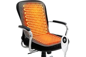 WDKXCN Sitzheizung Bürostuhl, Warmer Plüsch Sitzkissen Beheizbar, Beheiztes Sitzkissen mit 9 Temperaturstufen 4 Zeitfunktion, Heizkissen für BürostüHle Zuhause Usw