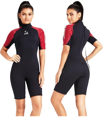 Muta ION Element Shorty 2/2mm Back-Zip Donna - Blu Scuro, Taglia 34/XS - Neoprene Elasticizzato Per Sport Acquatici - 2