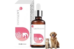 QINZIEN Lactu/lose Solution for Pets, Health Support for Dogs, Consti/pation Care for Cats, Pet Lactu/lose Care, Gentle Effective Lact/ulose for Cats, 30ml Dogs Liquid, Health Support for Cat