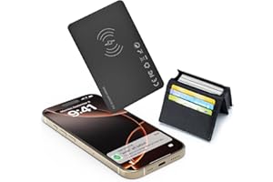 LONGTOO Smart Wallet Tracker (2 pack), Bluetooth Anti-loss Thin Wallet Finder, Rechargeable Long Distance Locator, Item Finder, Suitable for iPhone (iOS), Apple Find My