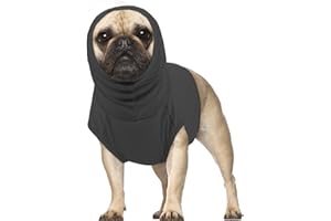PUMYPOREITY Paraorecchie Cani, Snood per Cani Copriorecchie Invernale Copri Collo Ferite Fascia per Orecchie Paraorecchie Pettorina Gatto(Grigio, S)