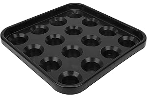 Keenso Billiard Ball Tray, 16 Holes Pool Ball Tray Billiard Ball Holder Tray Snooker Ball Storage Tray Pool Table Accessories 16 Balls