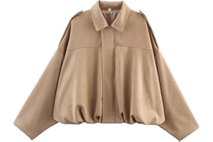 Xunger Bomber da donna in finta pelle scamosciata cappotto pilota con risvolto primaverile casual oversize maniche lunghe alla moda streetwear capispalla