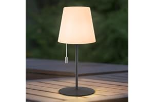 ‎MALUX MALUX LED Akku Tischlampe Kabellos Warmweiß Dimmbar 8 Farben Farbwechsel Led Akku Outdoor Tischlampe Wasserdicht IP44 Ideales led tischlampe Dekor für Haus Garten Hotel Balkon Esstisch (Schwarz)