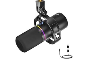 socodox XLR/USB Dynamic Microphone Kit, Podcast-Mikrofon mit Rauschunterdrückung, unabhängige Lautstärkeregelung Gaming-Mikrofon mit Boom Arm